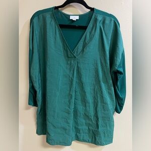 J. Jill Meadow Green Tencel Tunic Top Women’s Size M